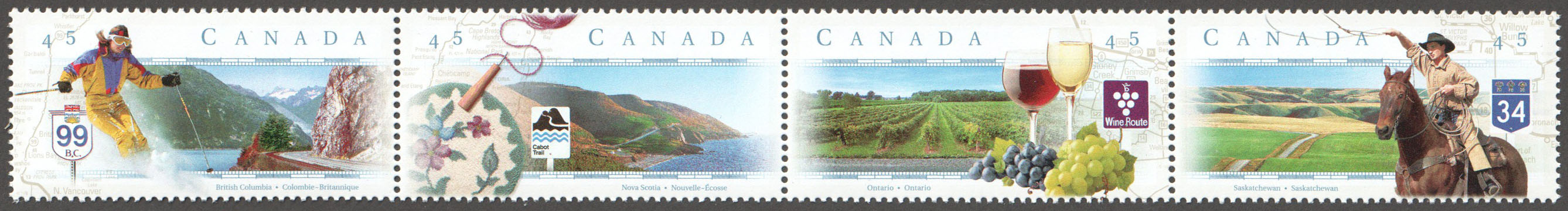 Canada Scott 1653a MNH Strip (A7-12) - Click Image to Close